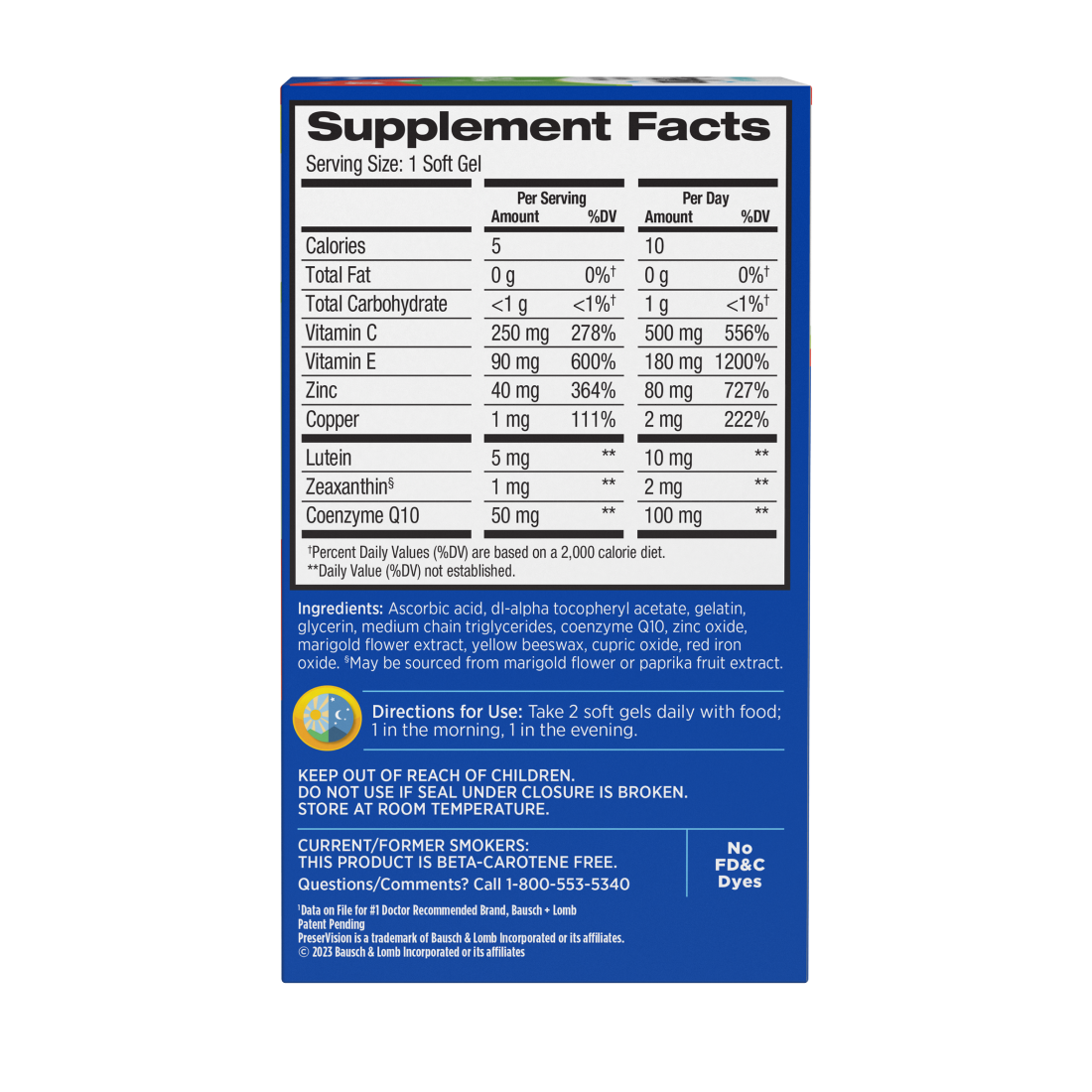 PreserVision® AREDS 2 Formula + CoQ10 Soft Gels
